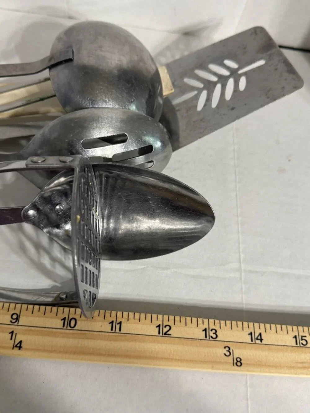 Ekco Stainless Steel Kitchen Utensils Country Garden Fork Spreader Ladle Flowers